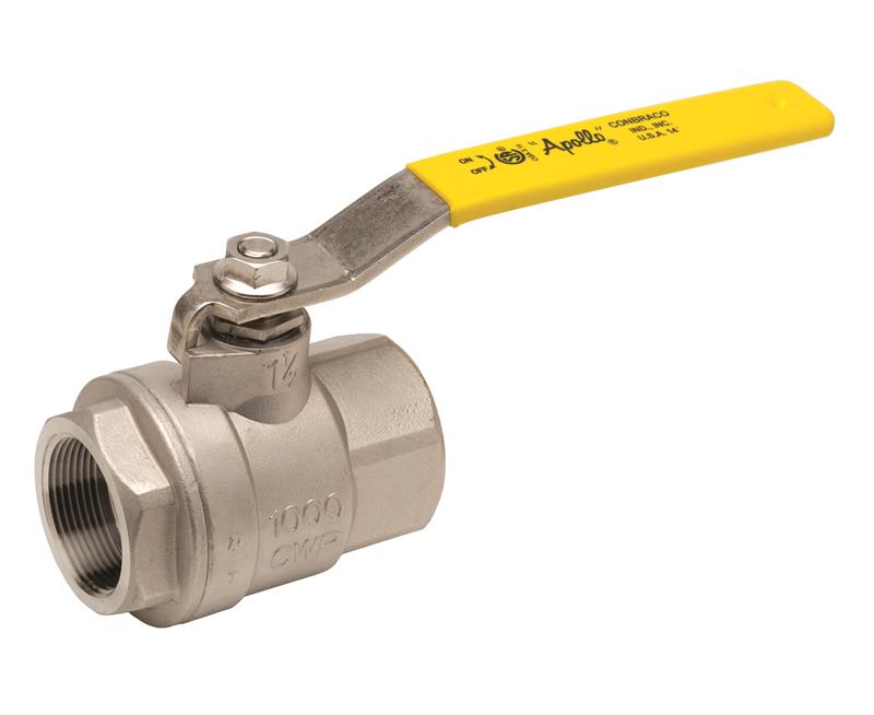 Apollo 76 Series 1000# Threaded Stainless Steel Ball Valve Full Port w/ Locking Handle Made In USA