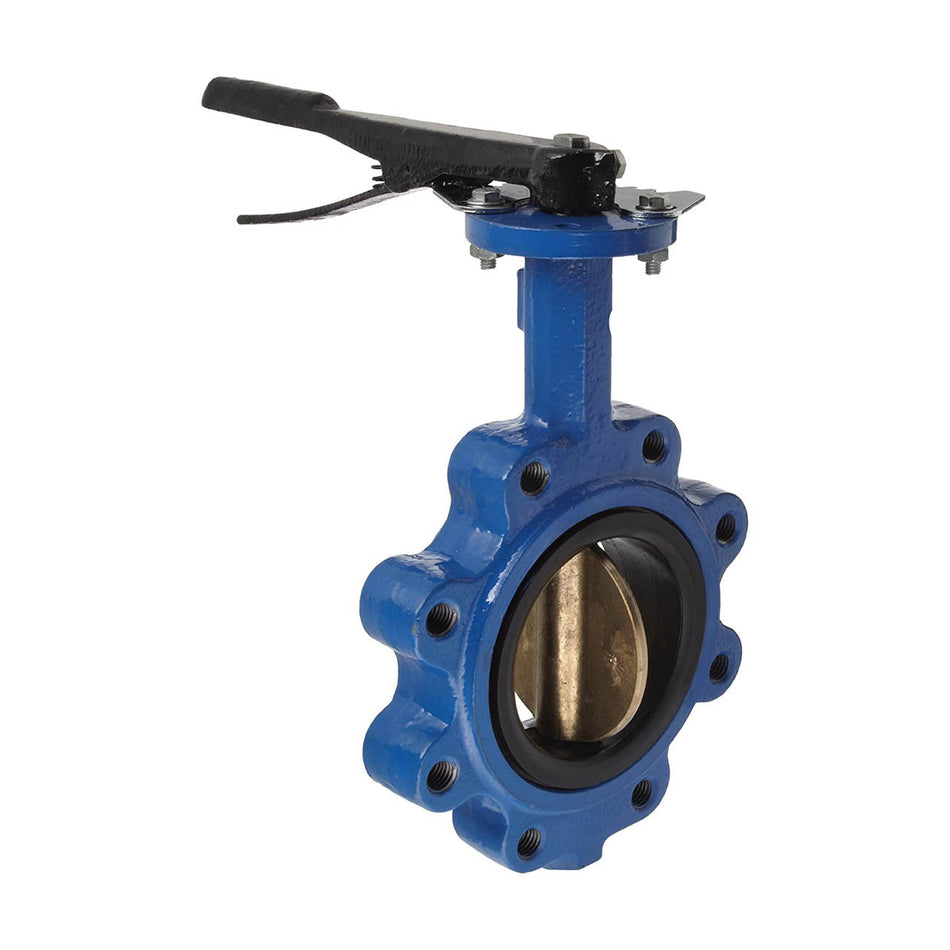 SMP Lug Style Butterfly Valve DI Body Lever Op. Alum. Bronze Disc, EPDM Seat