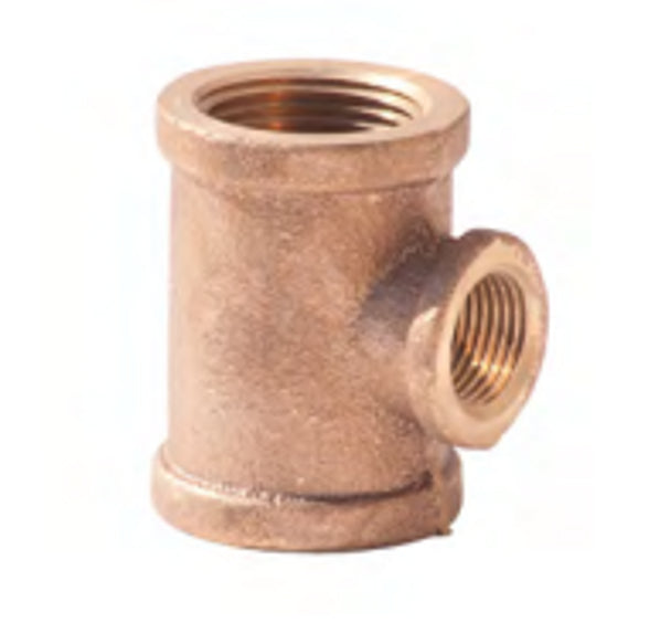 Brass 125# Cast Reducing Tee-LF Import