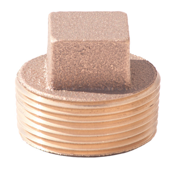 Brass 125# Cast Cored Square Head Plug -LF Import